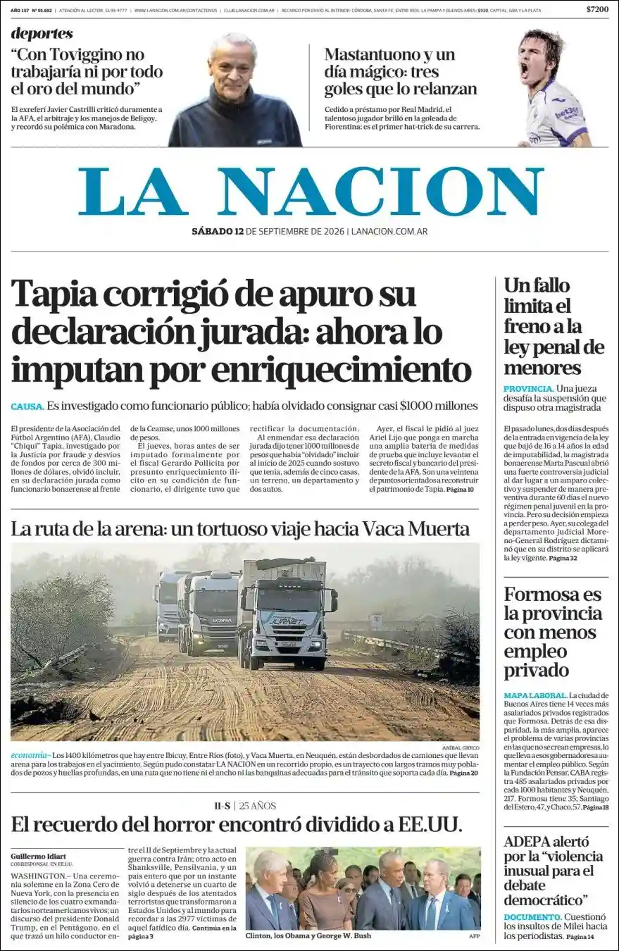 Estudios Max | FM DOS - Tapa del diario Nacion
